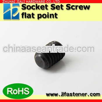 DIN913 alloy steel nylok flat point slotted set screw