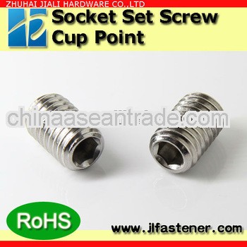 DIN916 SS304 half thread cup point hexagon set screw