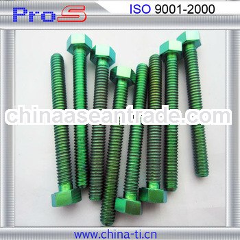 DIN933 M8x60 price for green titanium hex screws in racing car