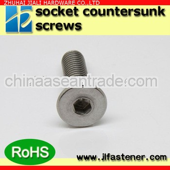 DIN 7991 stainless steel socket countersunk slotted screw