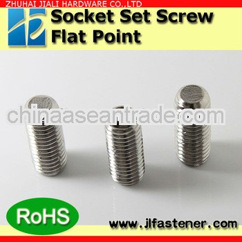 DIN 913 Stainless steel nylok flat point grub set screw