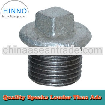 DIN standard Malleable iron pipe fittings plug for water