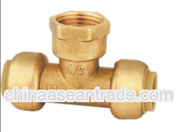 DZR brass Hose BarbFittings Female CentreTee