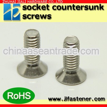 Different size Hex socket countersunk screws from screw factory