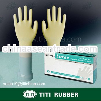 Disposable medical latex gloves 