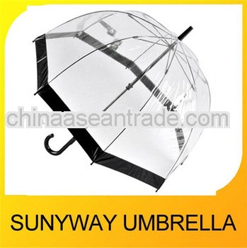 Dome Clear Umbrella With Black Edging