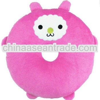 Dongguan high quality cute soft plush round pillow