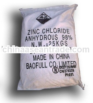 Dry Battery grade good price for Zinc Chloride CAS No.:7646-85-7