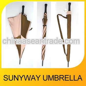 Durable Straight Windproof Fiberglass Golf Umbrella with Pouch