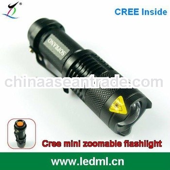 EDC Mini Zoomable cree led Flashlight with Clip