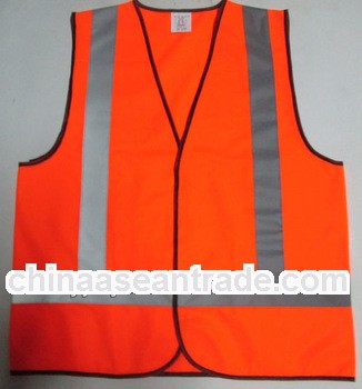 EN471 class High Visibility Reflective orange Safety Vest