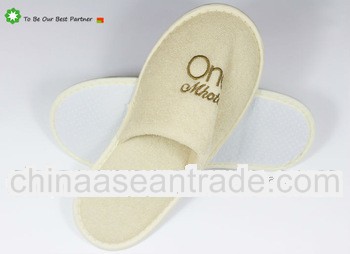 EVA closed toe cotton towelling hotel slippers