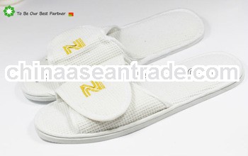 EVA sole waffle fabric disposable hotel slipper