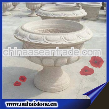 Eastern style creative patterns granite stone Chinese flower pots