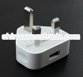 Efest 5V 1A UK Plug USB battery charger power supply for Iphone,Ipad white USB travel adapter UK plu