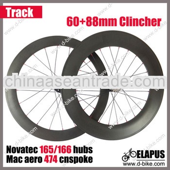 Elapus cheap full carbon bicycle track wheel 60mm+ 88mm clincher