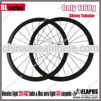 Elapus hot selling 38mm tubular cheap 700c full carbon road wheelset