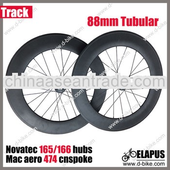 Elapus super lightweight 100% full carbon 88mm tubular track wheel