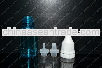 Empty 10ml PET Clear Eye Blue bottles with Tamperproof cap