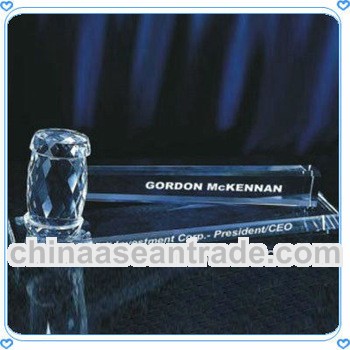 Excellent Clear Crystal Gavel Business Gifts For Lawyer Souvenir