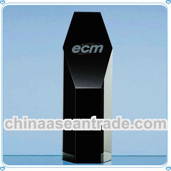 Excellent Column Black Crystal Trophy for Leader Honor Awards