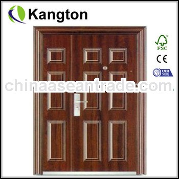 Exterior commercial double steel door