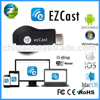 Ezcast dongle dlna miracast support DLNA Airplay and Windows for TV