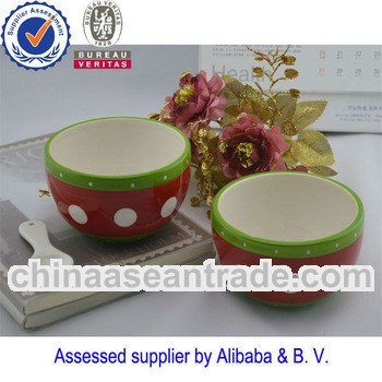 FC812107-2 Newest 2013 Christmas Ceramic Salad Bowl