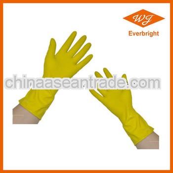 FDA/CE/ISO high quality yellow latex household rubber disposable long cuff gloves,in home and garlde