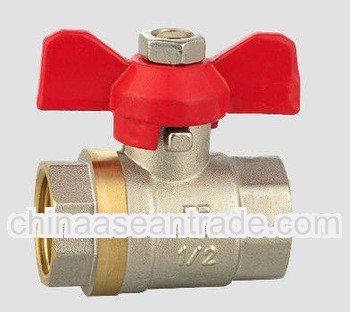 F/F threaded nickel plated brass ball valve