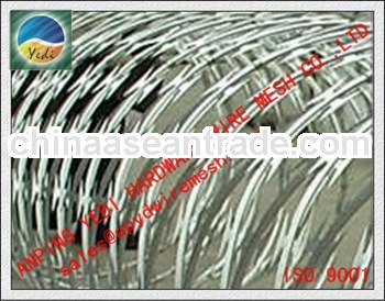 Factory!!!!!!!!!! Anti-climb Razor Barbed Wire For Residential Building Safety