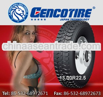 Famous brand new radial truck tyre 13R22.5,Gencotire