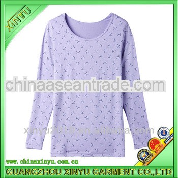 Fancy women long sleeve t shirt wholesale cheap