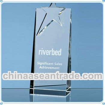 Fashion Crystal Plaque Trophy For Sales Achievement