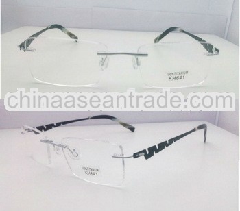 Fashion Titanium rimless eyeglasses frames no crew wholesale
