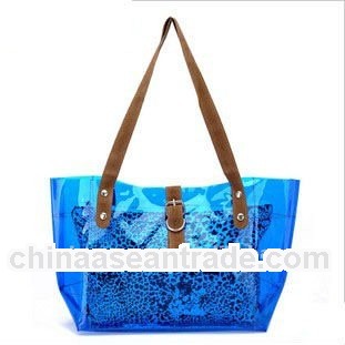 Fashion colorfull pvc handbag for ladies