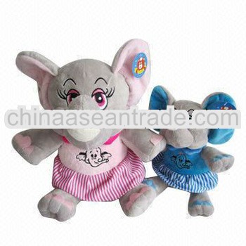 Fashion design lovely elephant plush stuffed toys