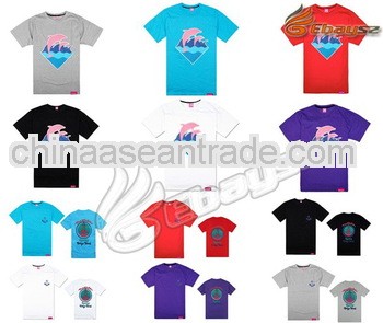 Fashion embroidery wholesale v-neck plain t-shirts