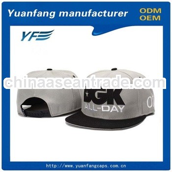 Fashion flat bill snap back hats oem