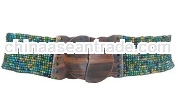 Fashion handmade wood beaded belt