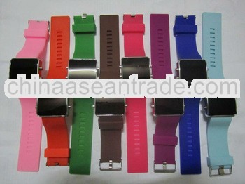 Fashion led silicon bracelet wrist watch, OEM welcome