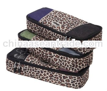 Fashion polyester Leopard packing cubes