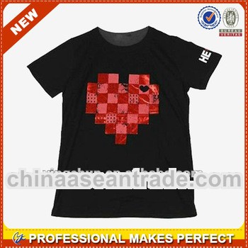 Fashion printing cotton lovers t-shirt manufacturer(YCT-B0272)