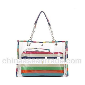 Fashion shiny pvc handbags for ladies