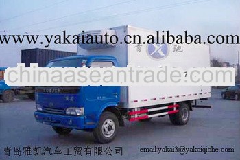 Fast Food refrigerated truck . Live Fish Refrigerator Truck Box