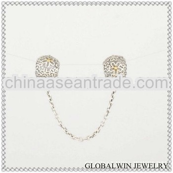 Fine Jewelry 925 Sterling Silver Safety Chain Charms