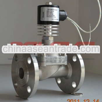 Flanged high temperature stainless steel solenoid valve