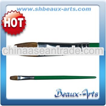 Flat Pony Hair Artists Brush/Long, Green lacquered handle ArtBrushes