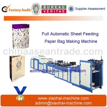 Flat handle shopping bag making machine