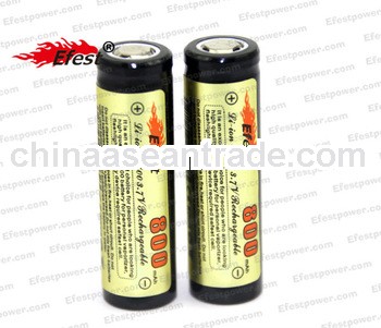 Flat top Efest 14500 800mAh 3.7V rechargeable Li-ion battery 14500 for Telescopic mods Mechanical Mo